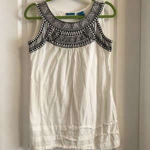 Blue plate 100% cotton boho tunic top